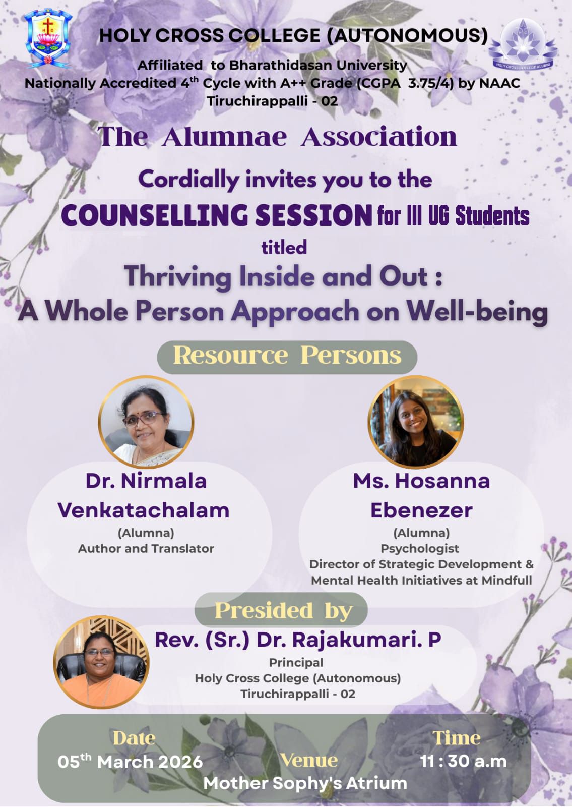 Counselling Session for III UG Students