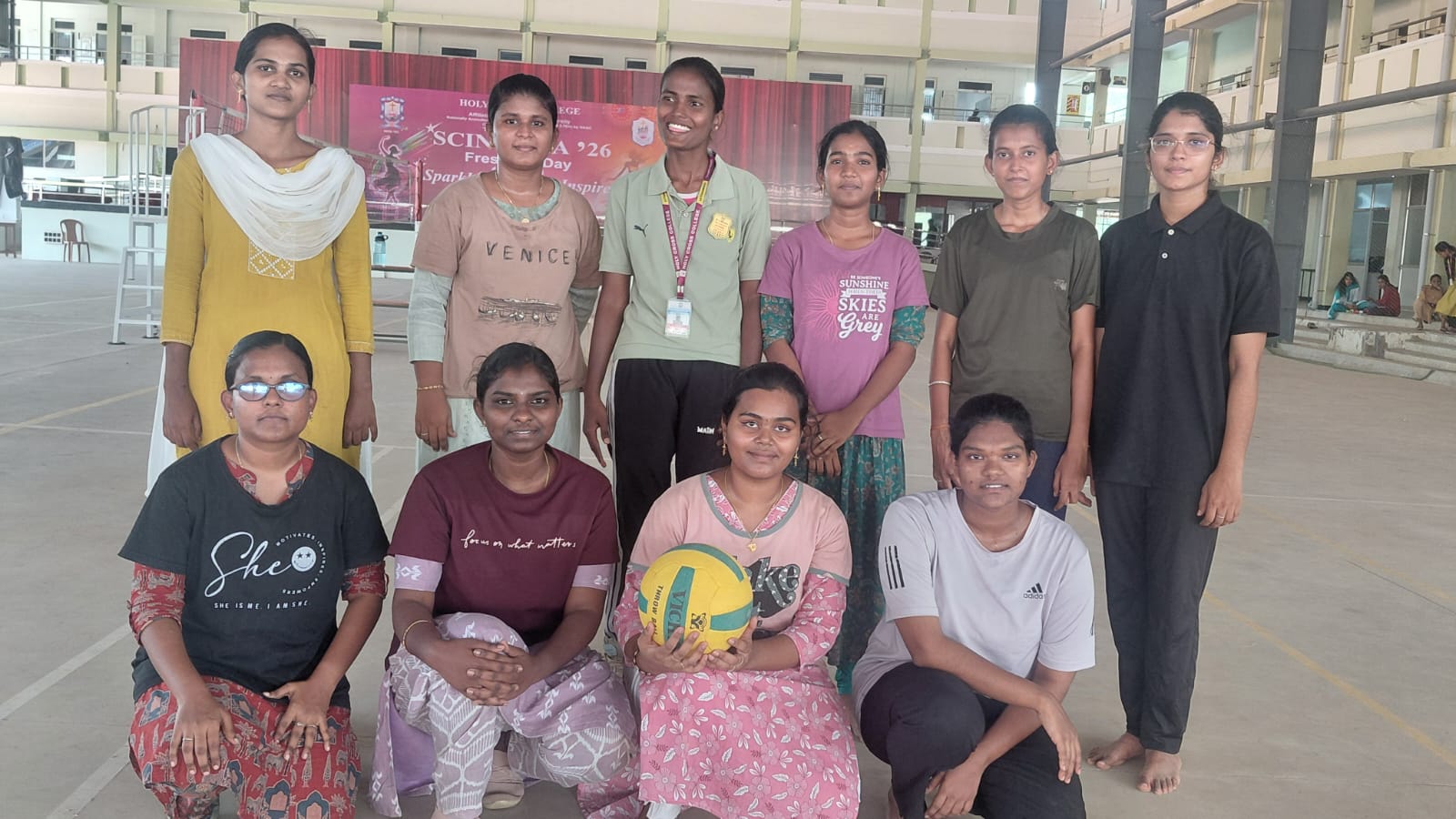 inter departmental throwball tournament