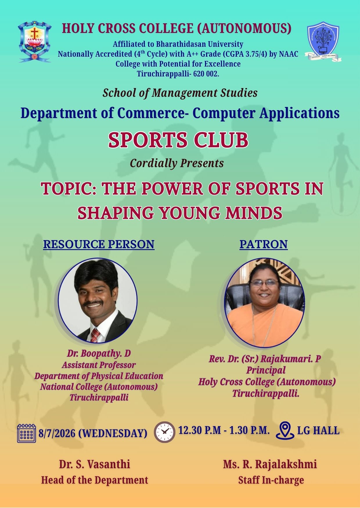 Sports Club Programme:  THE POWER OF SPORTS IN SHAPING YOUNG Minds
