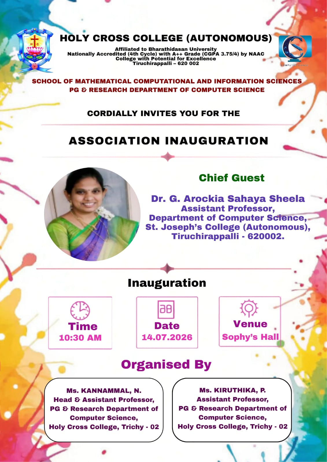 ASSOCIATION INAUGURATION