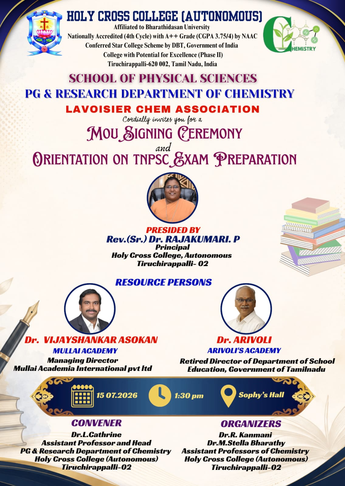MOU Signing Cerremony and Orientation on TNPSC Exam Preparation