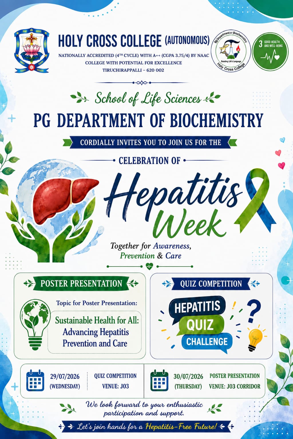 Hepatitis week: Sustainable Health for all: Advancing Hepatitis Prevention and Care