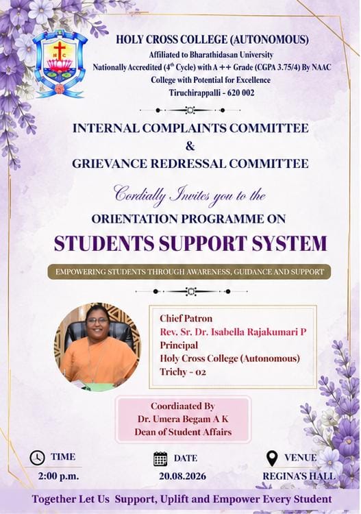 Orientation Programme on Students Support System