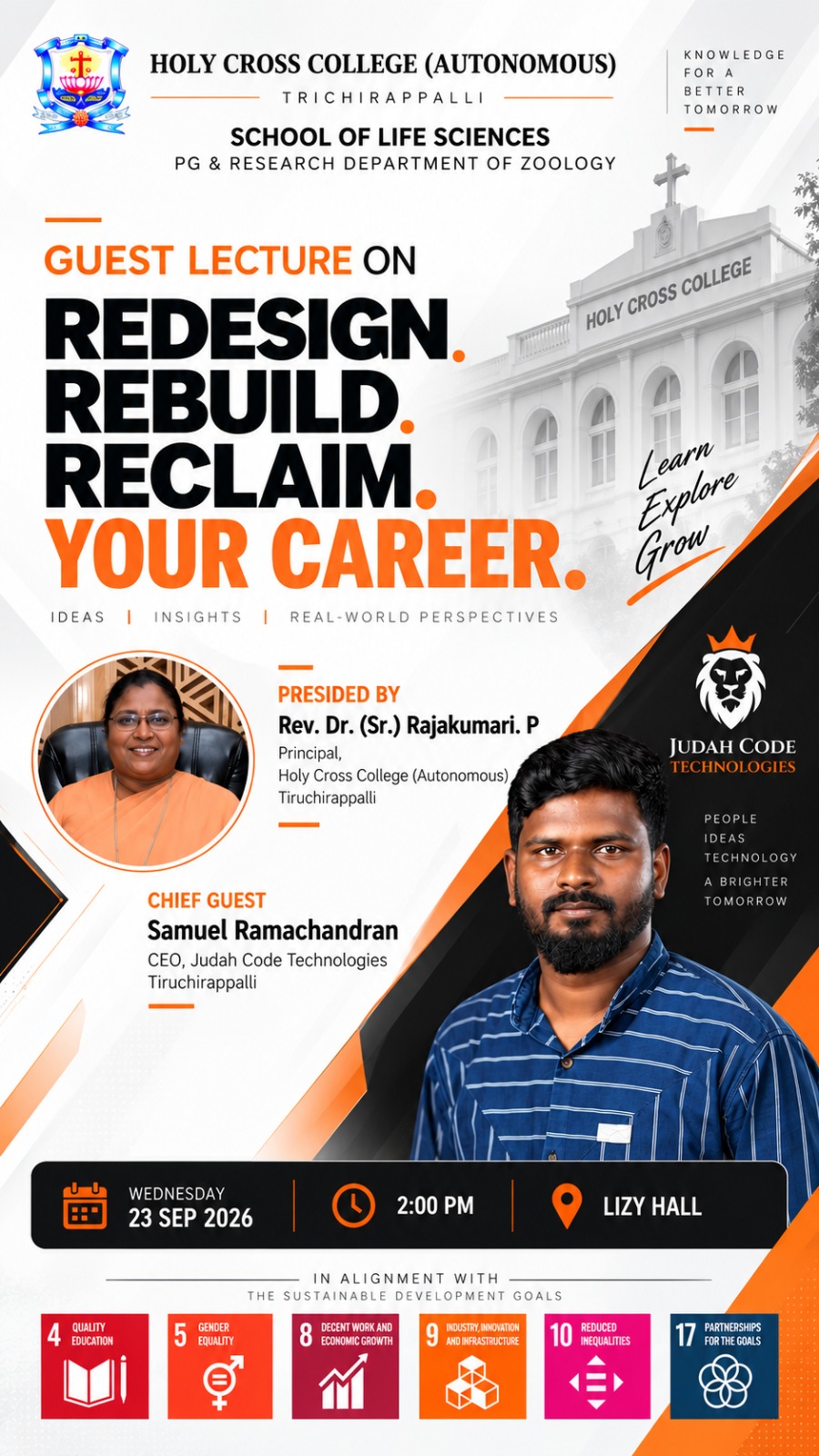 Guest Lecture on Redesign, Rebuild, Reclaim your Career