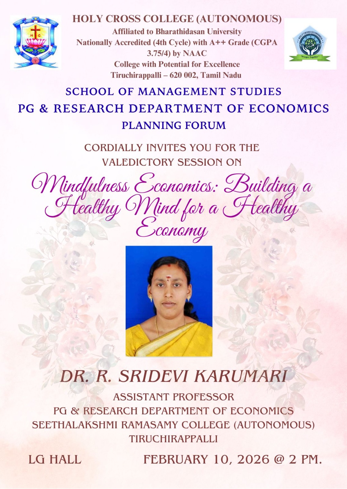 ECONOMICS DEPARTMENT ASSOCIATION AND CLUBS VALEDICTORY SESSION