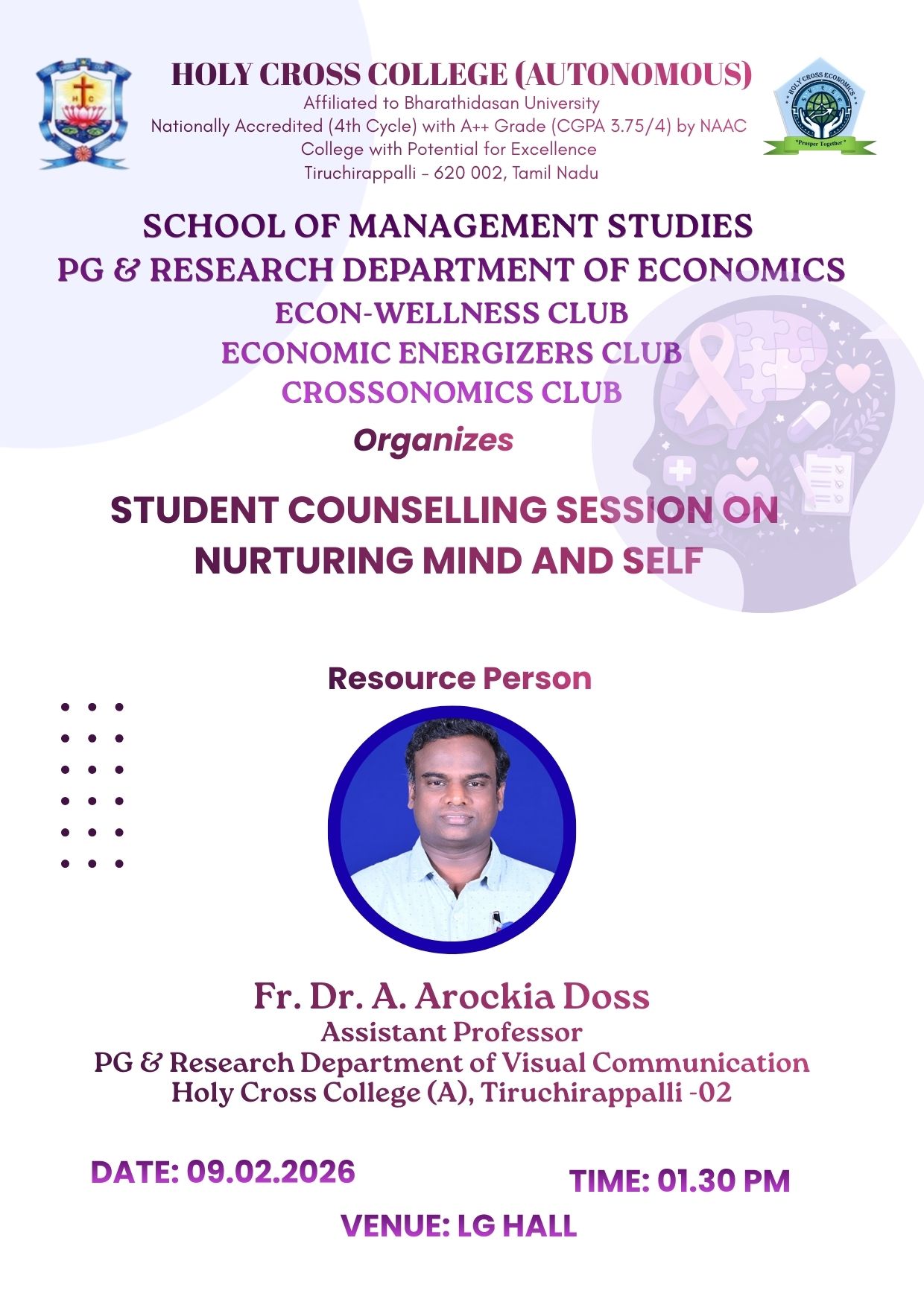 STUDENT COUNSELLING SESSION ON "NURTURING MIND AND SELF"