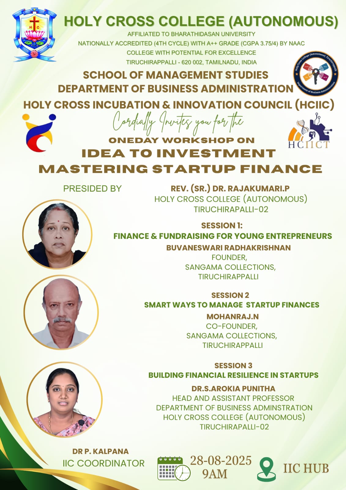 one Day Workshop on Idea to Investment Mastering startup Finance