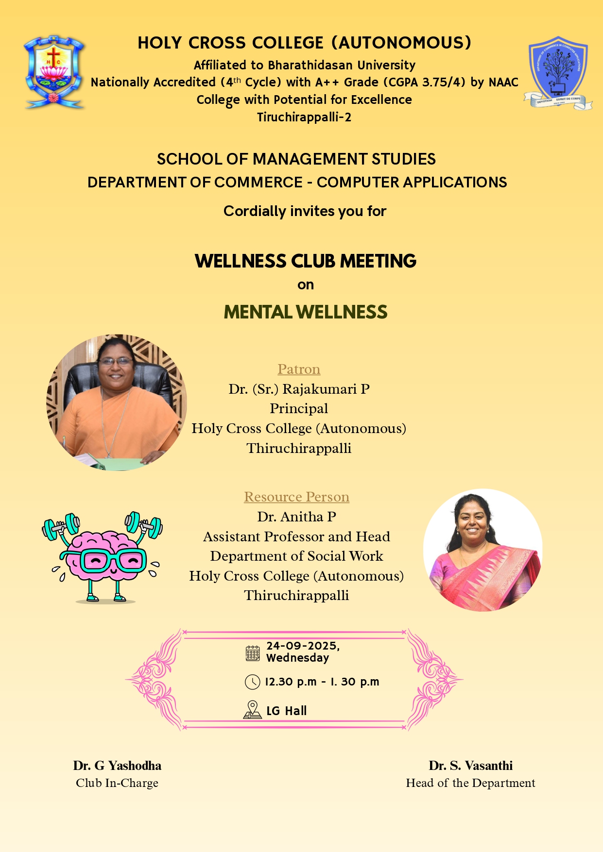 WELLNESS CLUB MEETING ON MENTAL WELLNESS