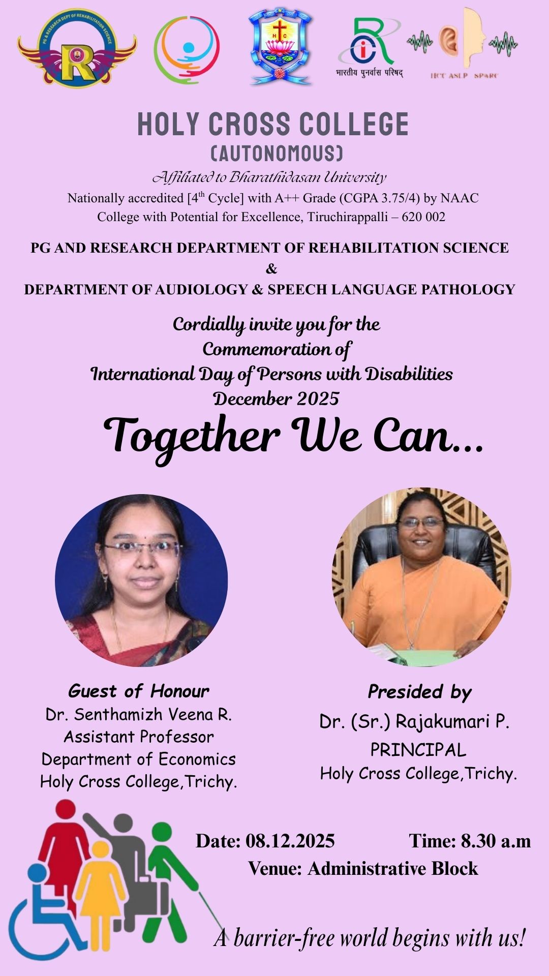 COMMEMORATION OF INTERNATIONAL DAY OF PERSONS WITH DISABILITIES-2025: TOGETHER WE CAN