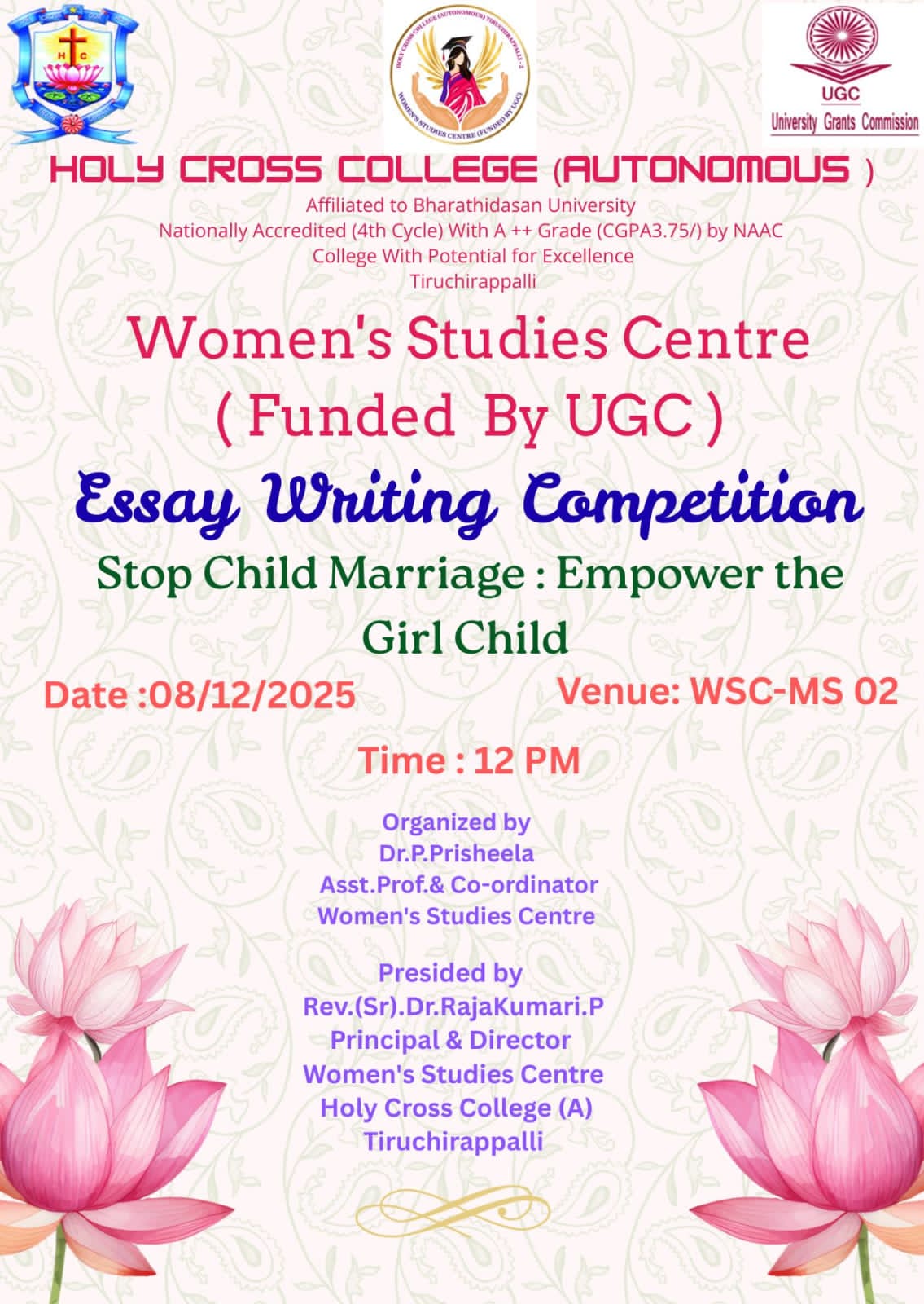 Essay Writing Competition  Stop Child Marriage : Empower the Girl Child