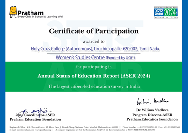 ASER Award Certificate